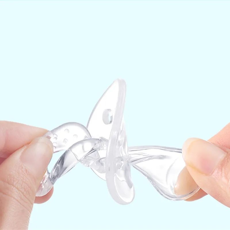 Baby Silicone Nipple Pacifier Teether Soother Round/Flat