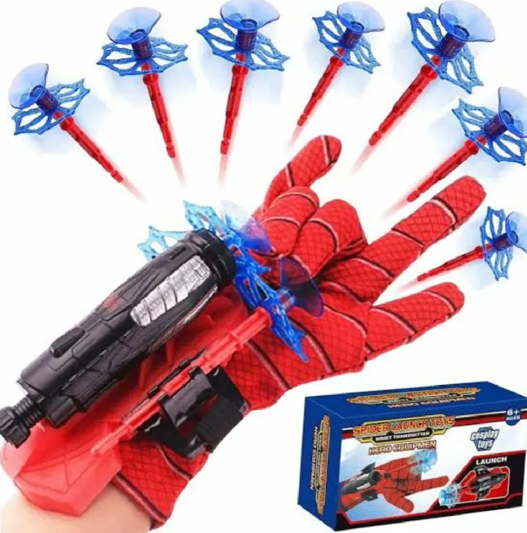 Spiderman Web Launcher With Dart Toy For Boys And Kids