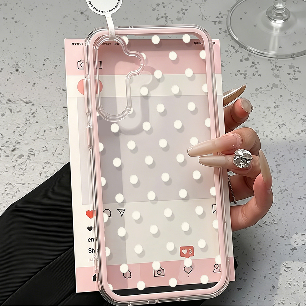 2 IN 1 Clear Case For  A56 A57 A55 A37 5G Dot Cover A36 A35 S26 S25 S23 S22 Ultra S24 Plus A16 A17 A53 A54 A34 A07 Funda