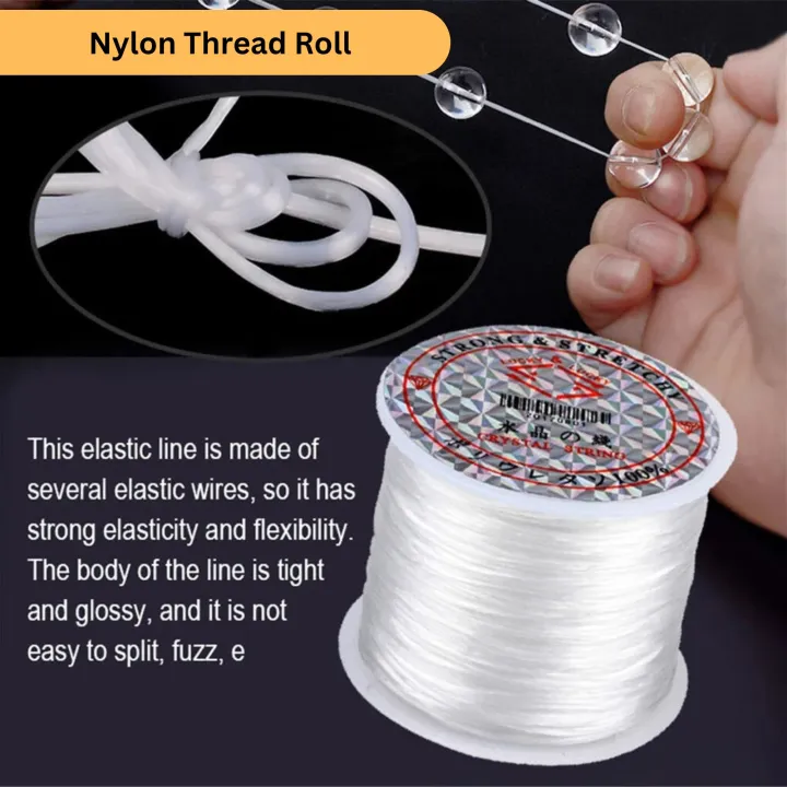 Stretchable Thread For Jewlery Making Nylon Thread For Bracelet Making Elastic String For Beading Jewelry Cord Elastic Bracelet Rope Crystal Beading Cords for Jewelry Making Beading Thread Elastic String Cord