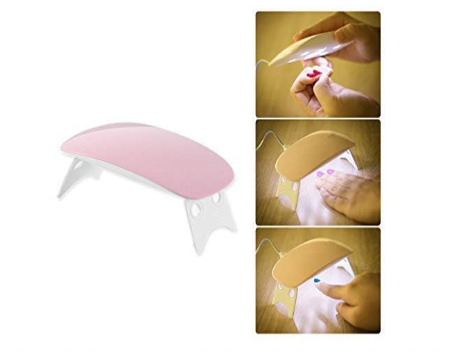 "SUN Mini UV LED Nail Lamp for Gel Polish Drying - Portable Manicure Machine with Sunlight Technology, Not Glaring, Not Black Hand, 6W Power Nail Dryer for Home & Salon Use, Quick Curing Light"