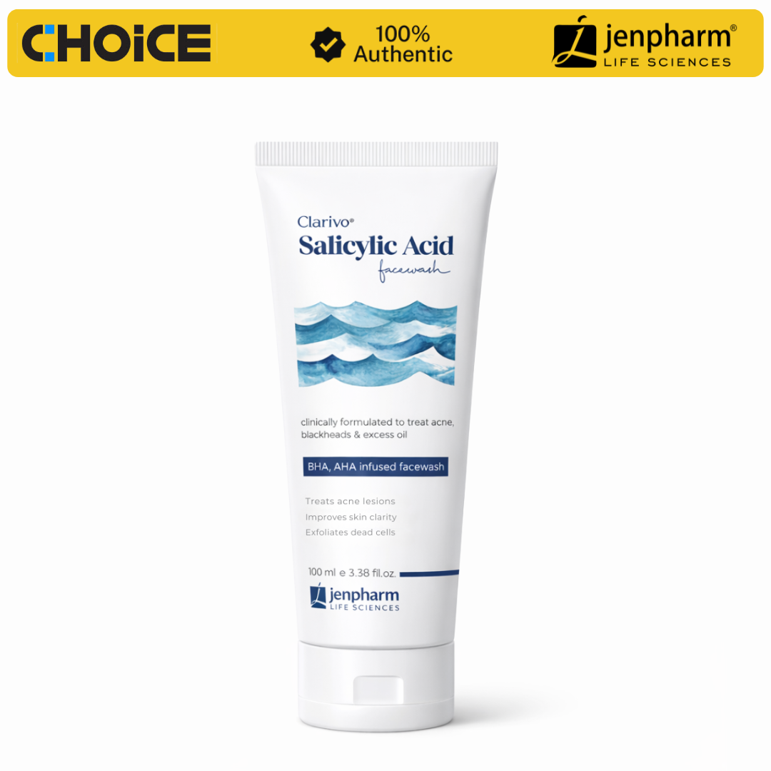 Jenpharm Clarevo Salicylic Acid Face Wash 100ml | Deep Cleansing Face Cleanser for Oily Skin