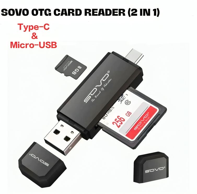 2 In1 USB Type-C /Micro-USB USB 2.0/3.0 Memory Card Reader Writer OTG Adapter SD TF Super Speed