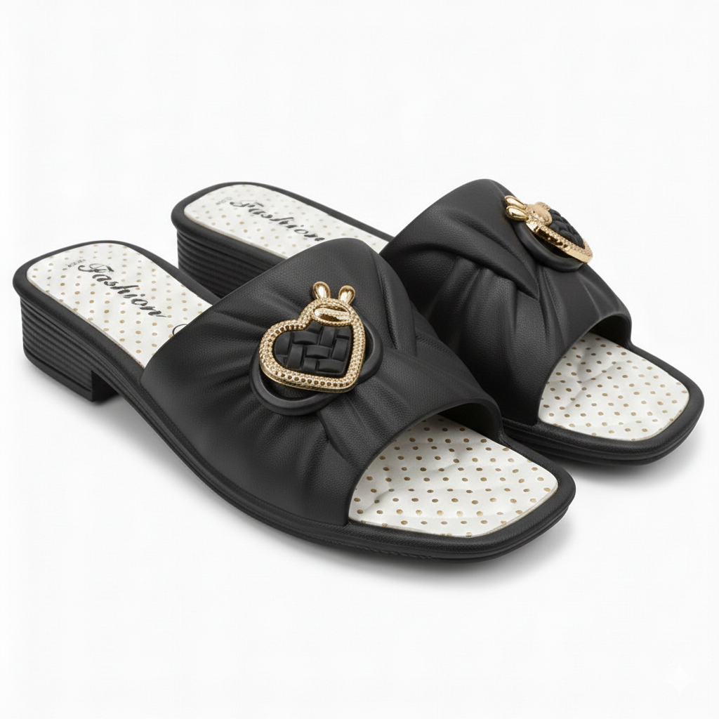Trendy Women Stylish Low Heel Block Slippers Soft Casual Flip Flops & Home Wear Slippers For Girls