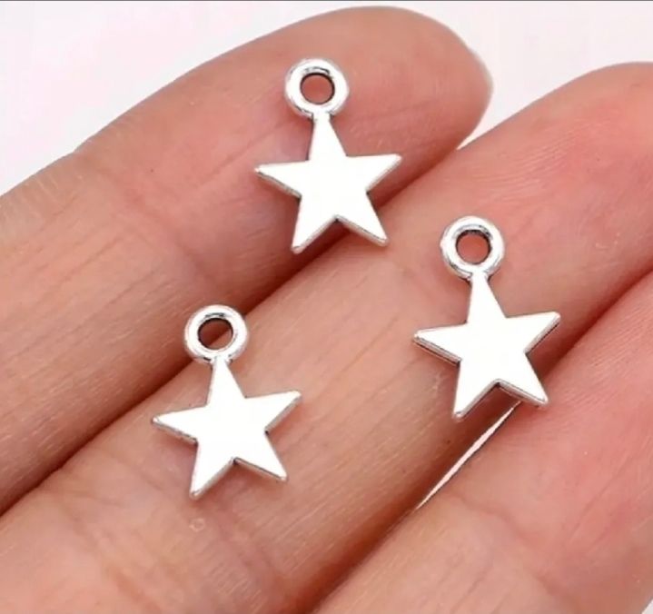20 /50 /100 Pcs Stainless Steel Star And Moon Charms For Jewellery Making Supplies - DIY Accessories Bracelets Necklace Earrings