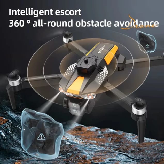Foldable Dual Camera Drone with Smart Screen Remote Control – HD Aerial Photography Quadcopter, Obstacle Avoidance RC Drone
