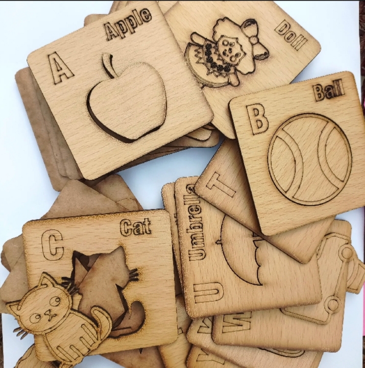 A to Z kids wooden educational and drawing stencils ,kids wooden stencils, drawing kit, stencils,kids educational toys, toys for kids, kids learning tool kit