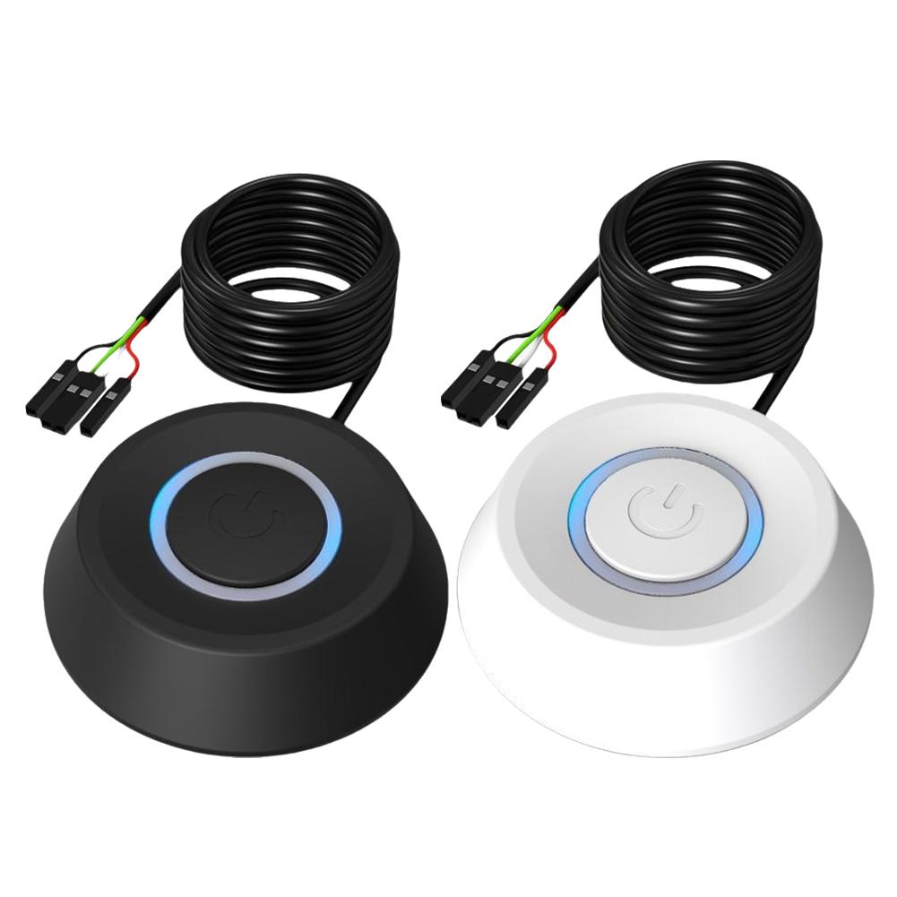 1.8m LED Lights Computer Desktop Switch PC Motherboard External Start Power On/Off Button Extension Cable for Home Office