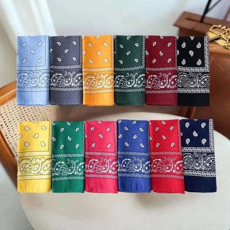 1/4pcs Head Wrap Scarf Cotton Bandana Hairband Men Women Outdoor Cowboy Sports Headwear Wrist Hairwrap Double Sided Hair Scarf bandana for girls