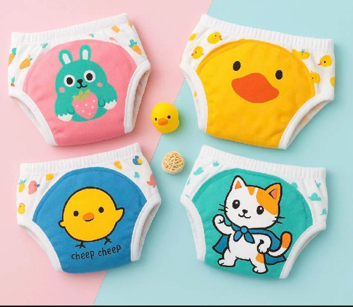 Cute Baby Reusable Diapers 6 Layer Waterproof Reusable Cotton Diapers Breathable Training Shorts Underwear Cloth Pants Nappy New