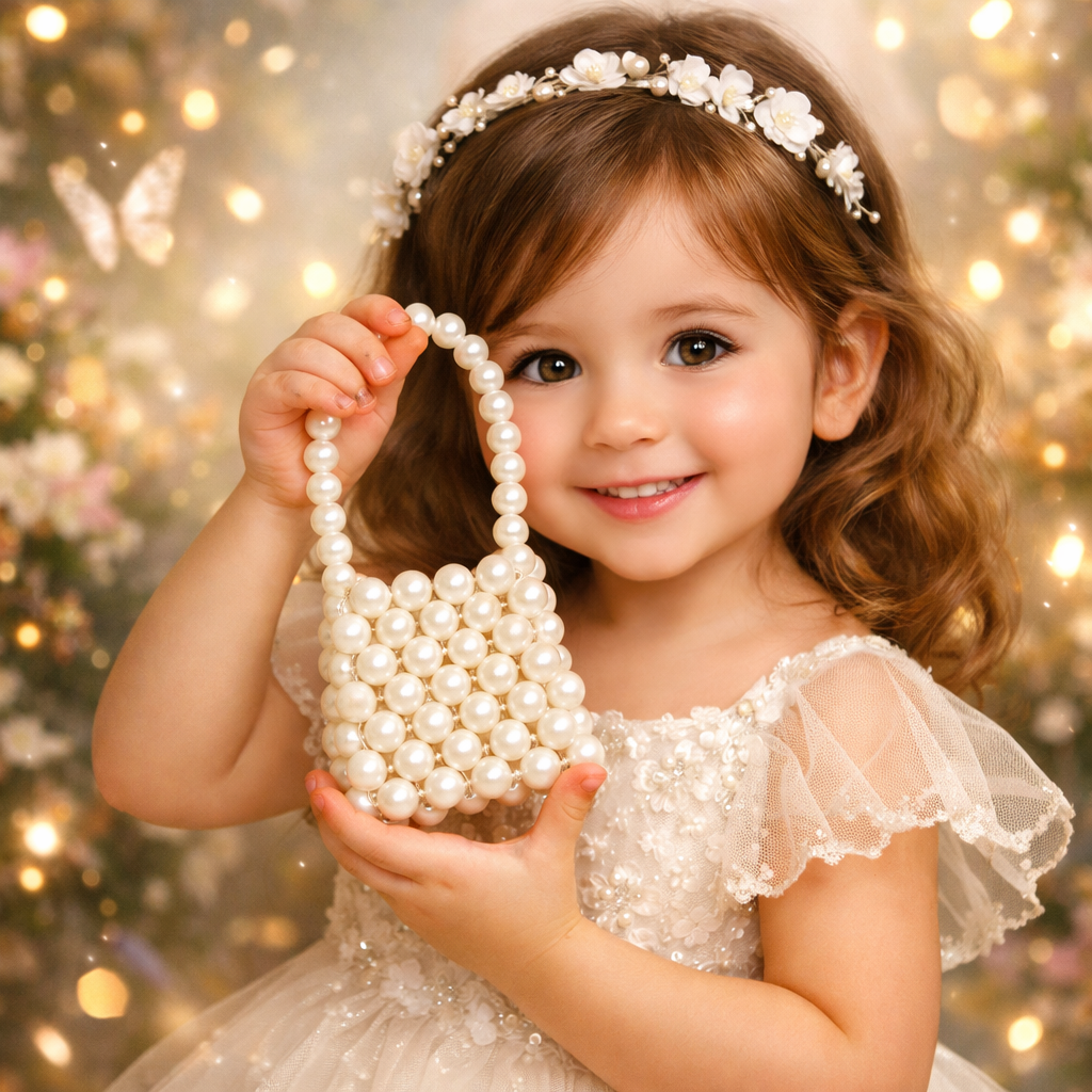 Handmade mini Beaded bag | pearl bag for girls