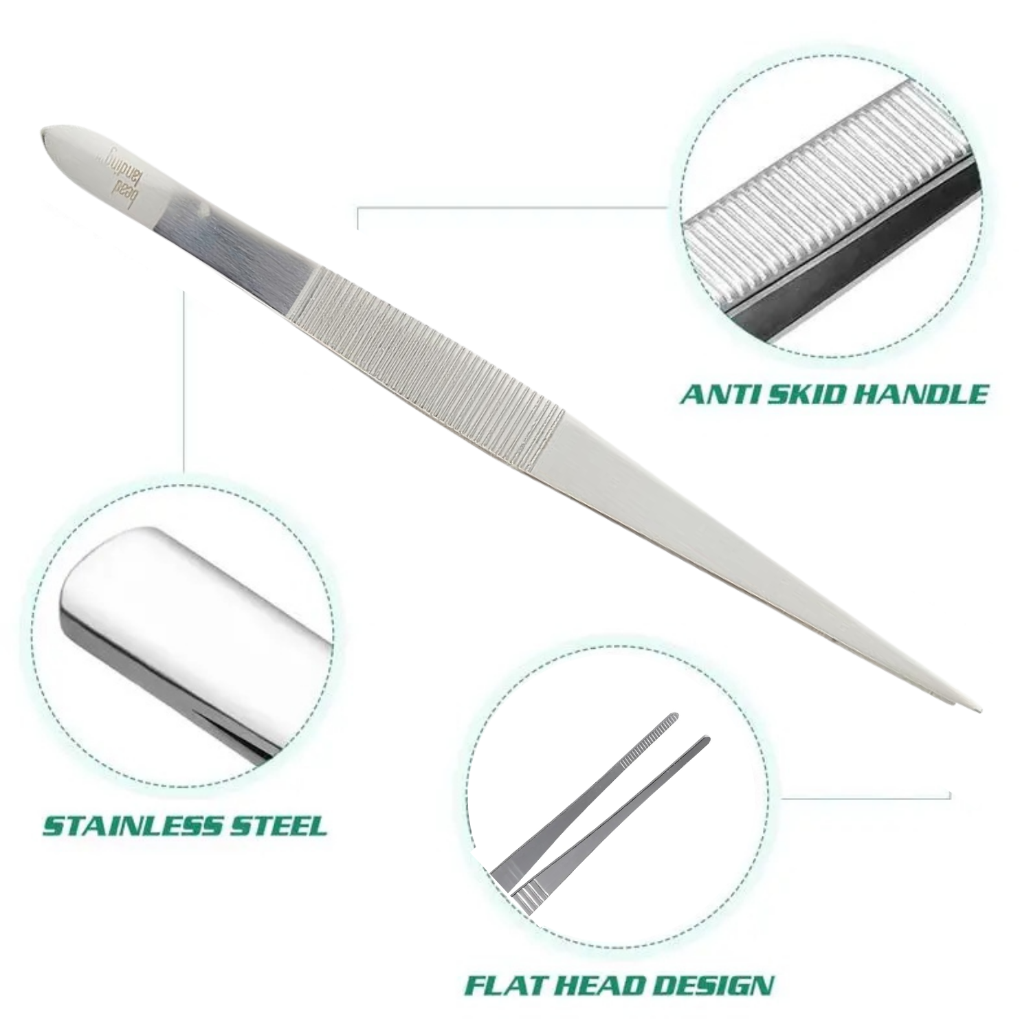 2 Pcs Stainless Steel Precision Tweezers Set – Straight & Curved Tip for Jewelry Making, Beads, Rhinestones, Electronics Soldering & DIY Repair