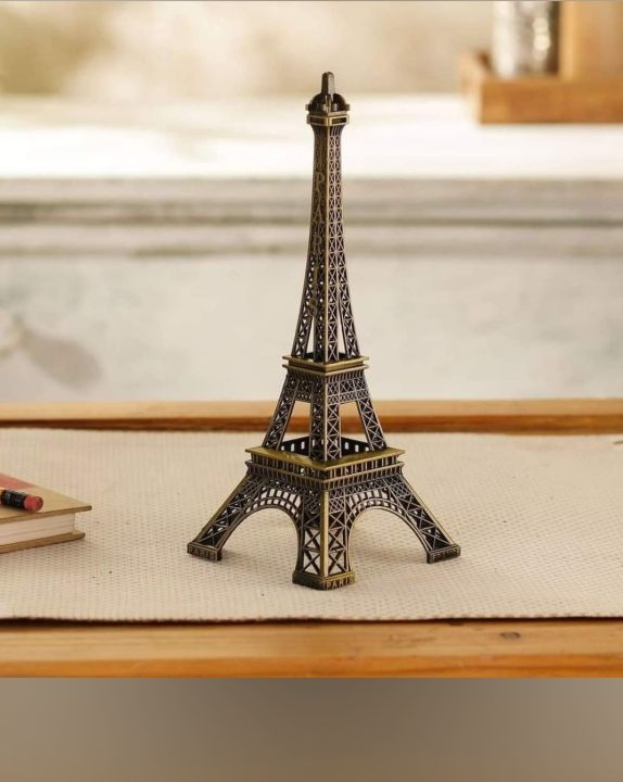 Eiffel Tower Statue Decor 5 Inches Mini Metal Eiffel Tower Model Figurine for Souvenirs, Cake Table Decor, Gifts, Party, Home Decoration Showpiece