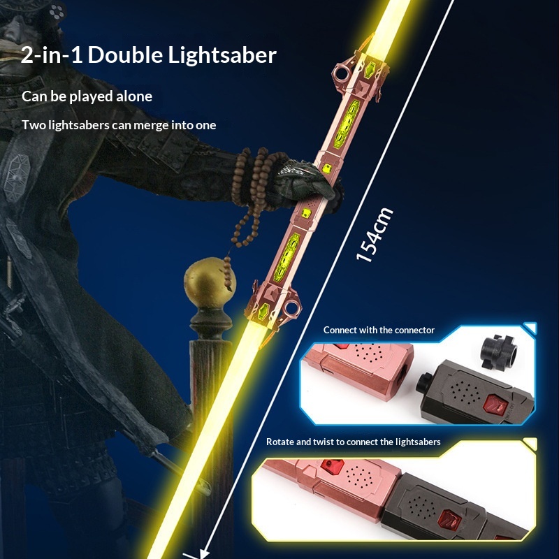 Children's boy laser sword planet telescopic light-up sword two-in-one multicolor flashing fluorescent stick toy