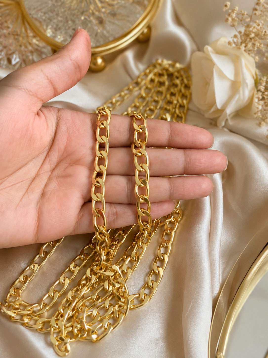Golden Bag Making Chain - crossbody Shoulder Bag Chain - Tia Chain