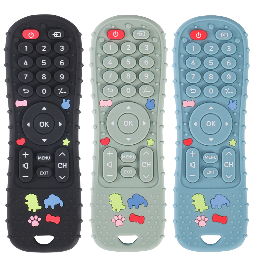 Soft Silicone Teether in Remote Control Shape Ideal Soft Teething Toy for Babies Perfect Children's Holiday 