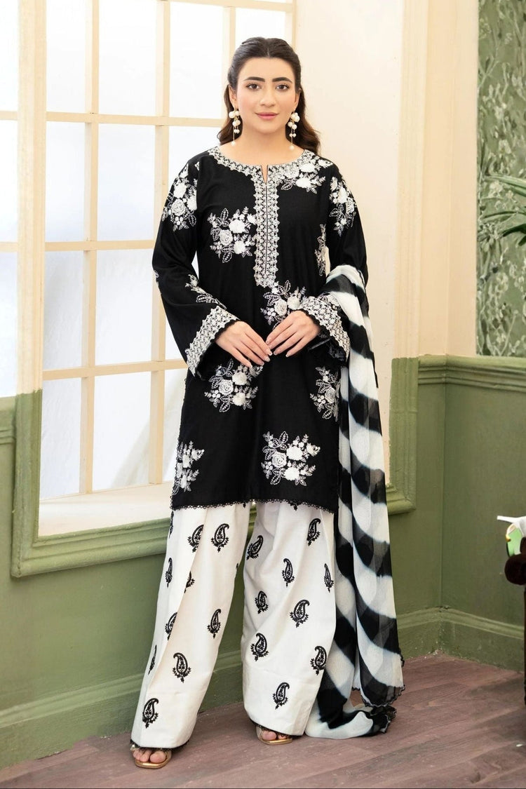 3PC Embroidered Lawn & Dhanak Unstitched Suit 3 Piece Dress Women Girls New Summer Collection And Winter Collection Both Fabric Available In Variety Ladies New Arrivals 2026