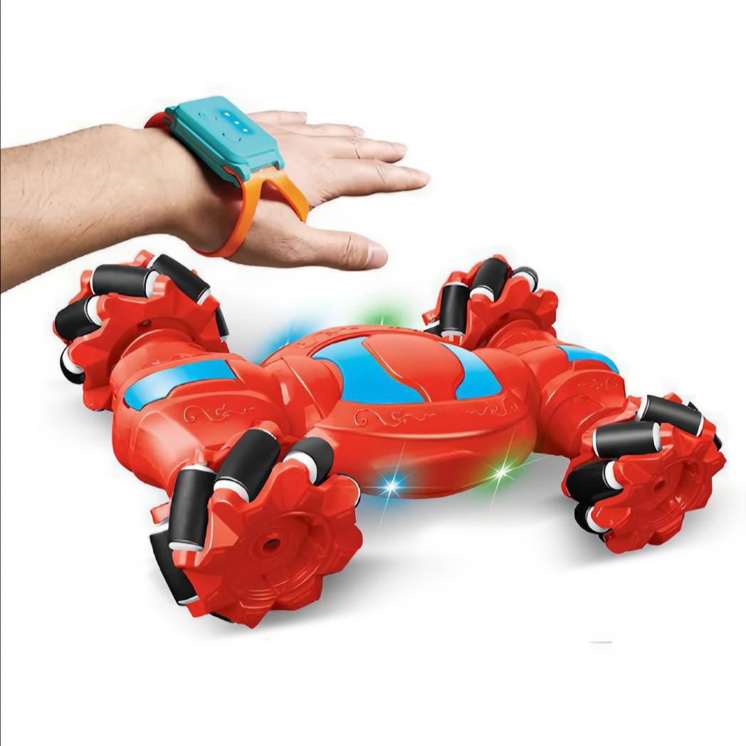 Hand Sensor Stunt Racing Car With Double Sided Rotation Design Hand Gesture Car With Light & Music Off-Road 4WD 2.4GHz Hand Gesture Sensor Drifting Twisting Dancing Car Perfect For Birthday Gift