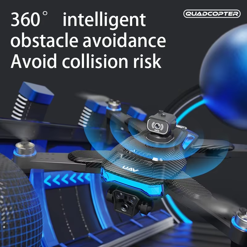 JS18 Foldable Drone 4K HD Triple Camera GPS Obstacle Avoidance Brushless RC Drone Long Flight Time