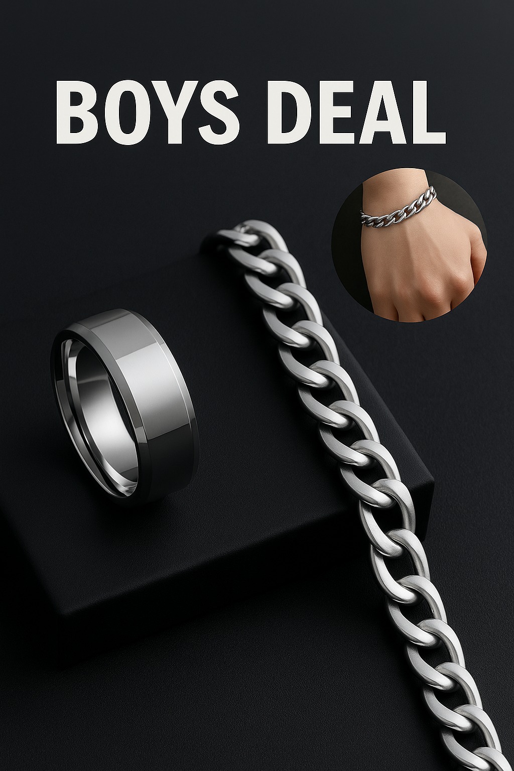 Stylish Ring and Bracelet for Boys