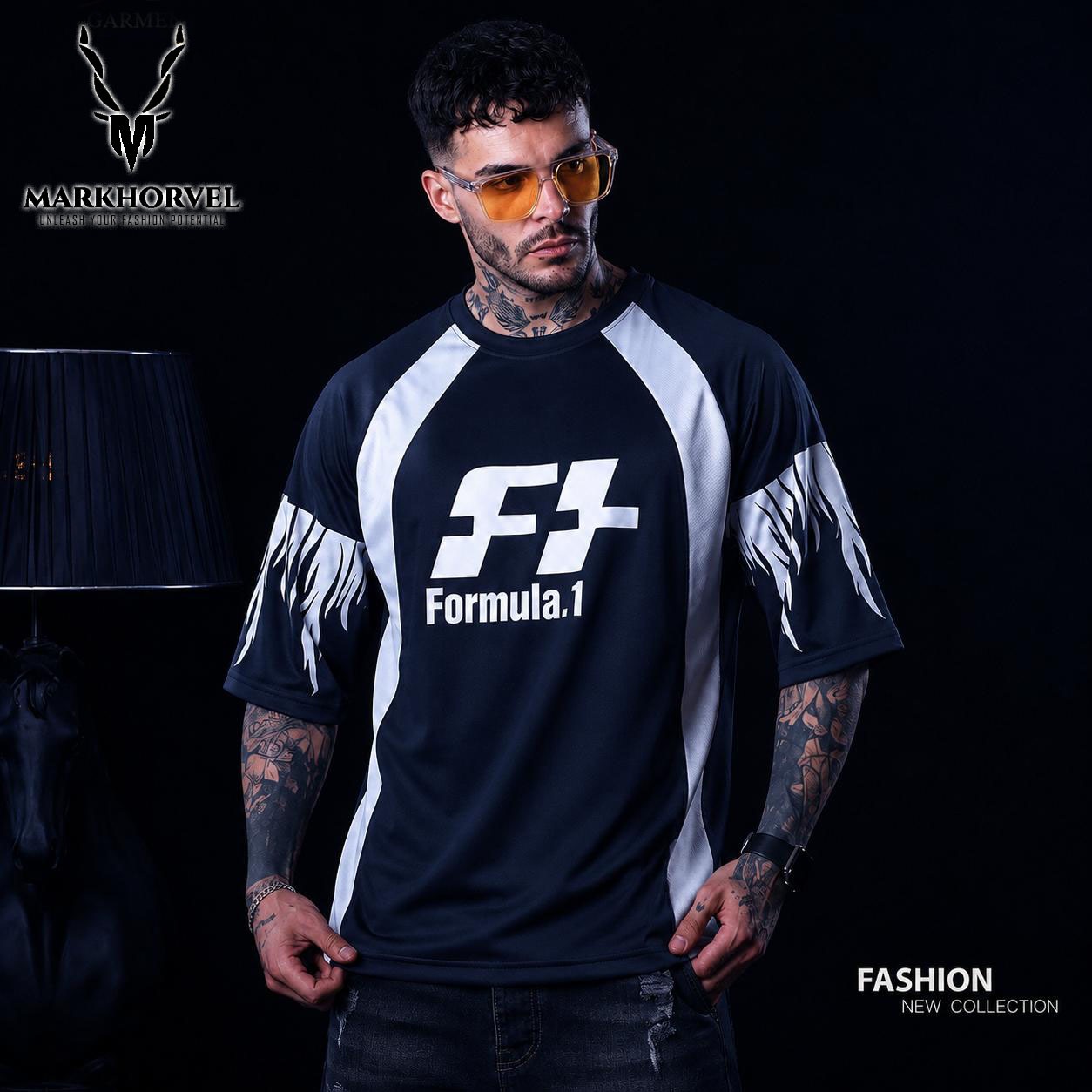 New Arrival Formula 1 
Printed panel 
Dropshoulder