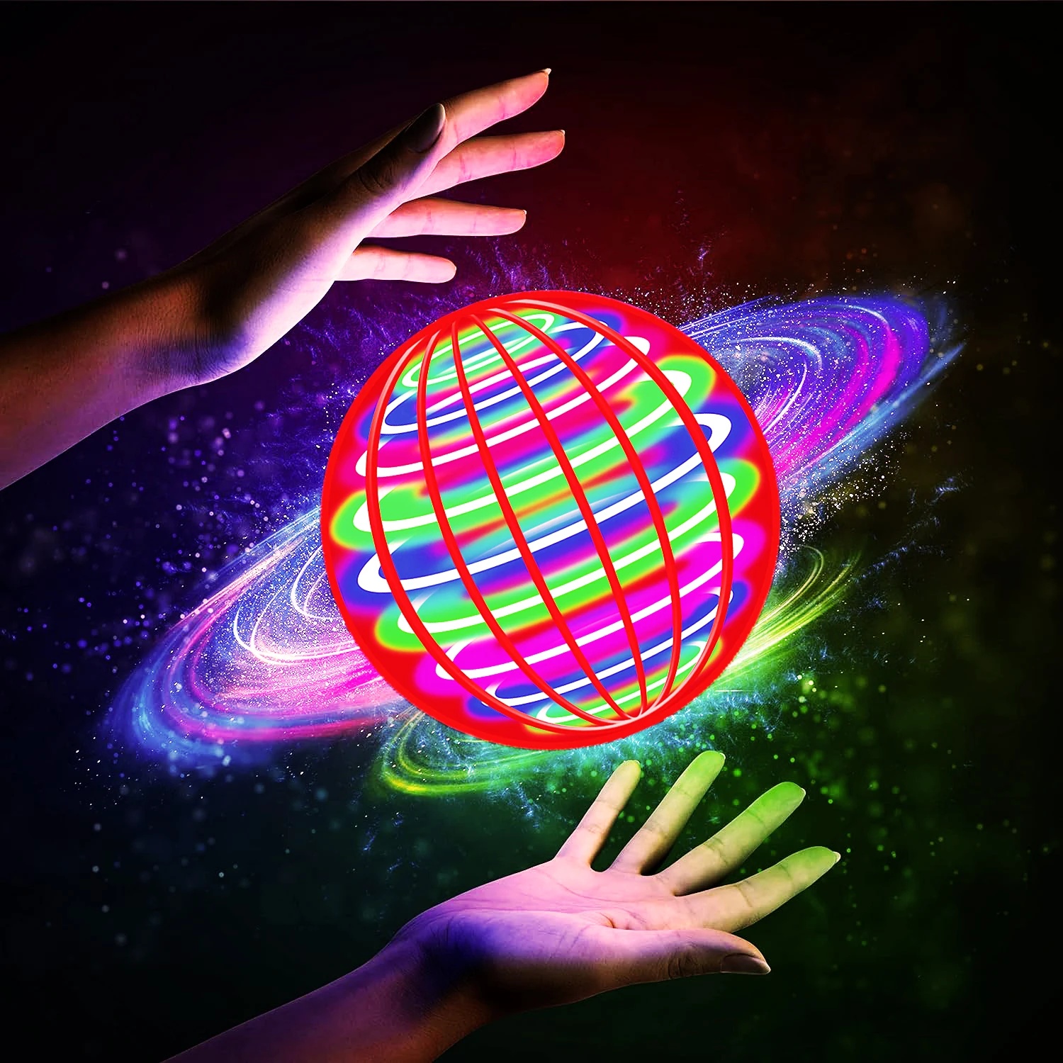 Flying ball, automatic spinning ball, LED dazzling lights, floating magic, fan, UFO flying machine, toy, , game, sports ball