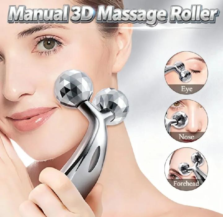 Blueidea 3D Massager for Face and Body NM-091 - 360 Degree Roller Face-Lift Tool, Skin Tightening & Firming Massager, Body Shaping & Blood Circulation Roller, Manual Anti-Aging Beauty Roller, Facial Skin Care Massager