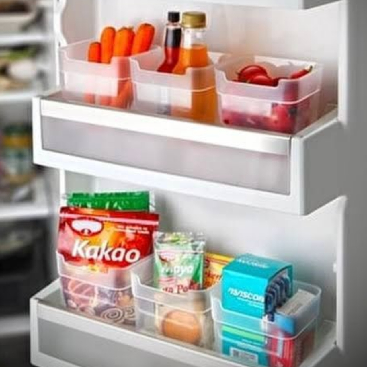 Fridge Door Box Mini Crates Organizer Pack of 2