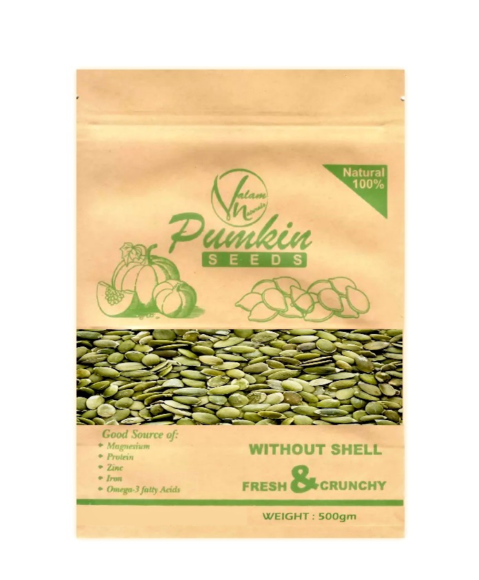 Pumpkin Seeds Gross 500Gram Net 488Gram Without Shell Fresh Crunchy
