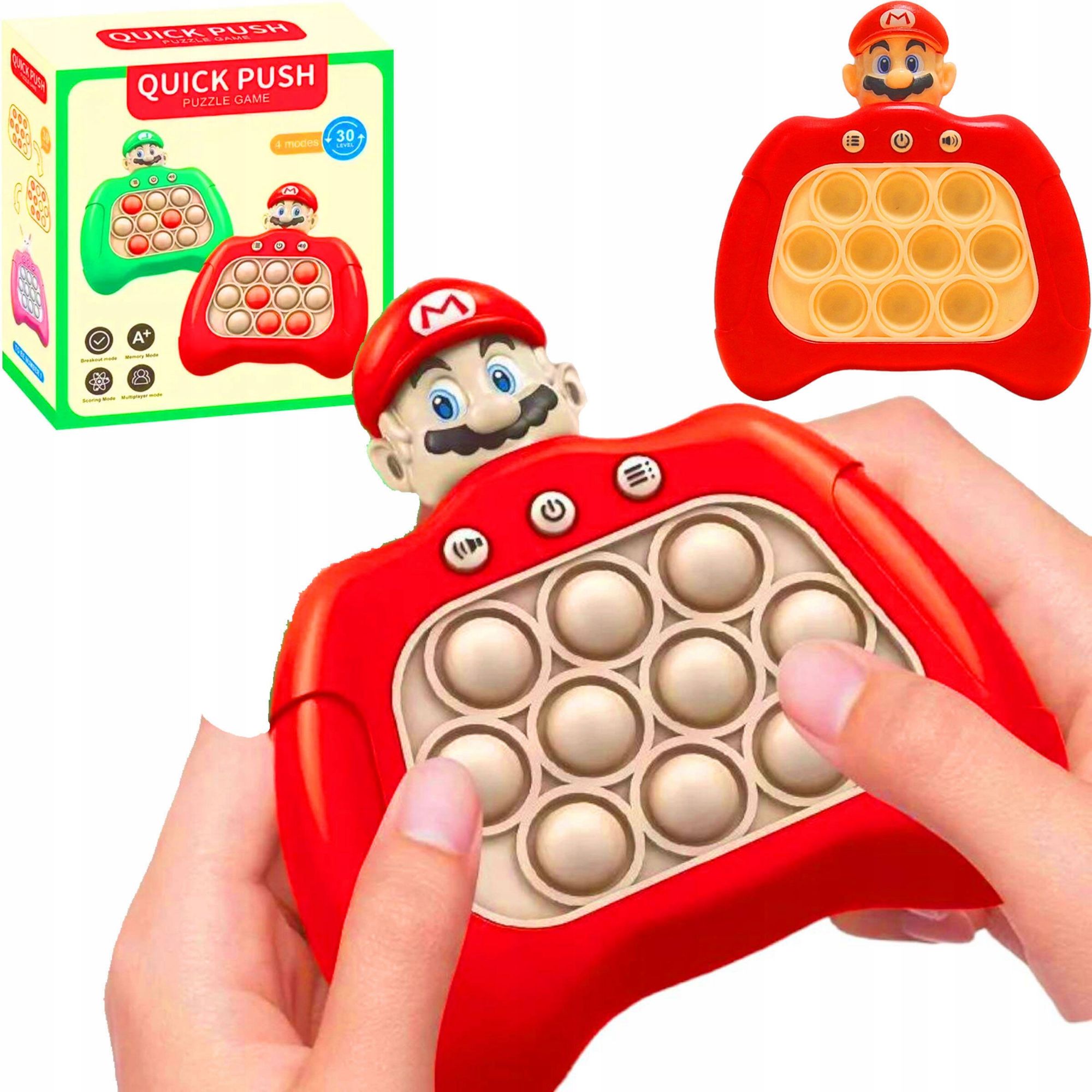 Electronic Pop it Game - Puzzle Pop Fidget Game(Brown Bear) - Quick, Lighted Fidget Popper with Sounds - Stress-Reliever and On-The-Go Sensory Entertainment - 4.7Lx2.4Wx5.1H-Inch