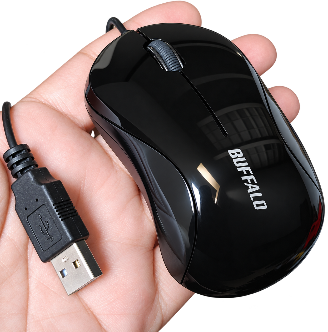 Stylish USB Optical laser Mouse for Office and Home use. Long 2 meter wire