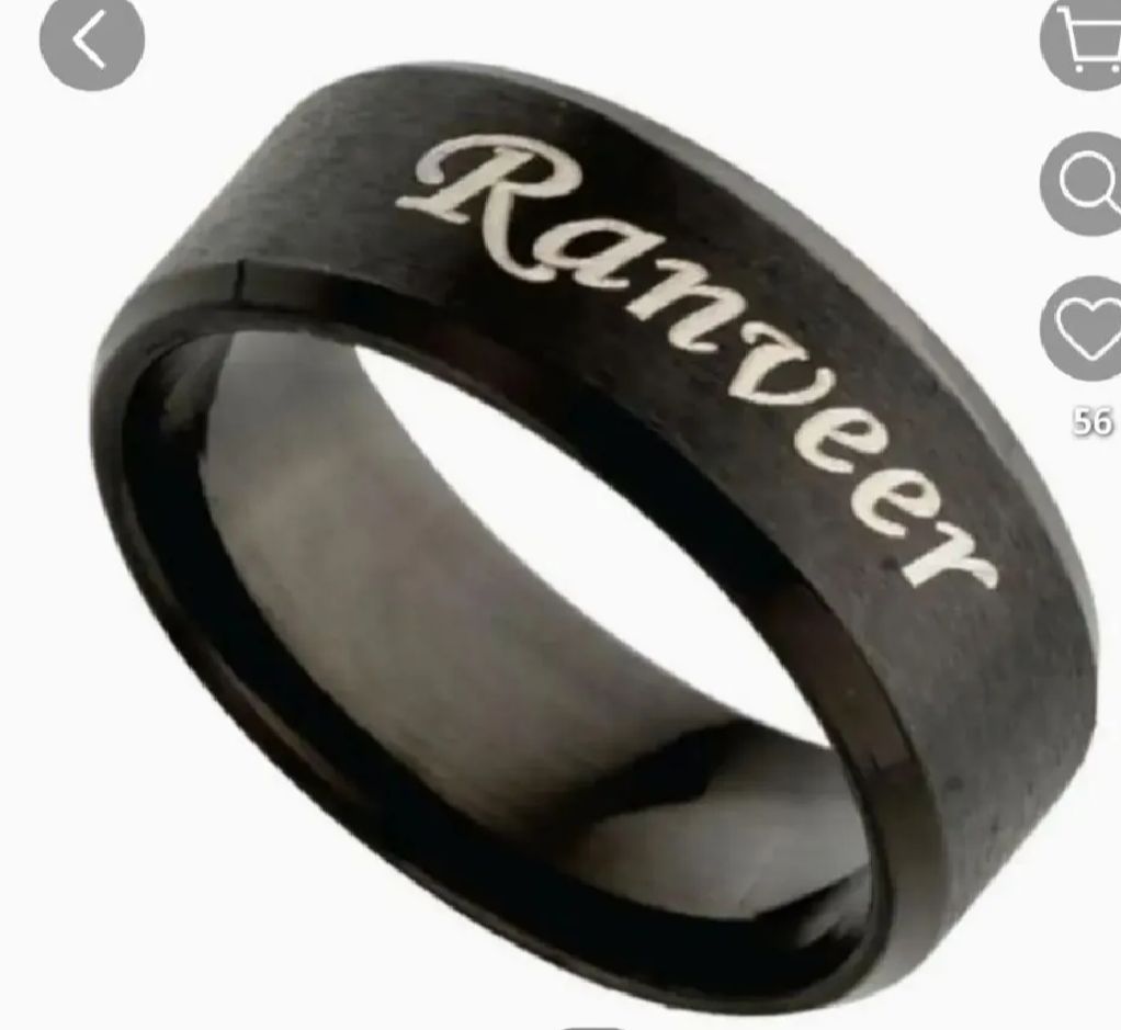 Customized Black Name Rings – Premium Stainless Steel with Free Engraving & Gift Box