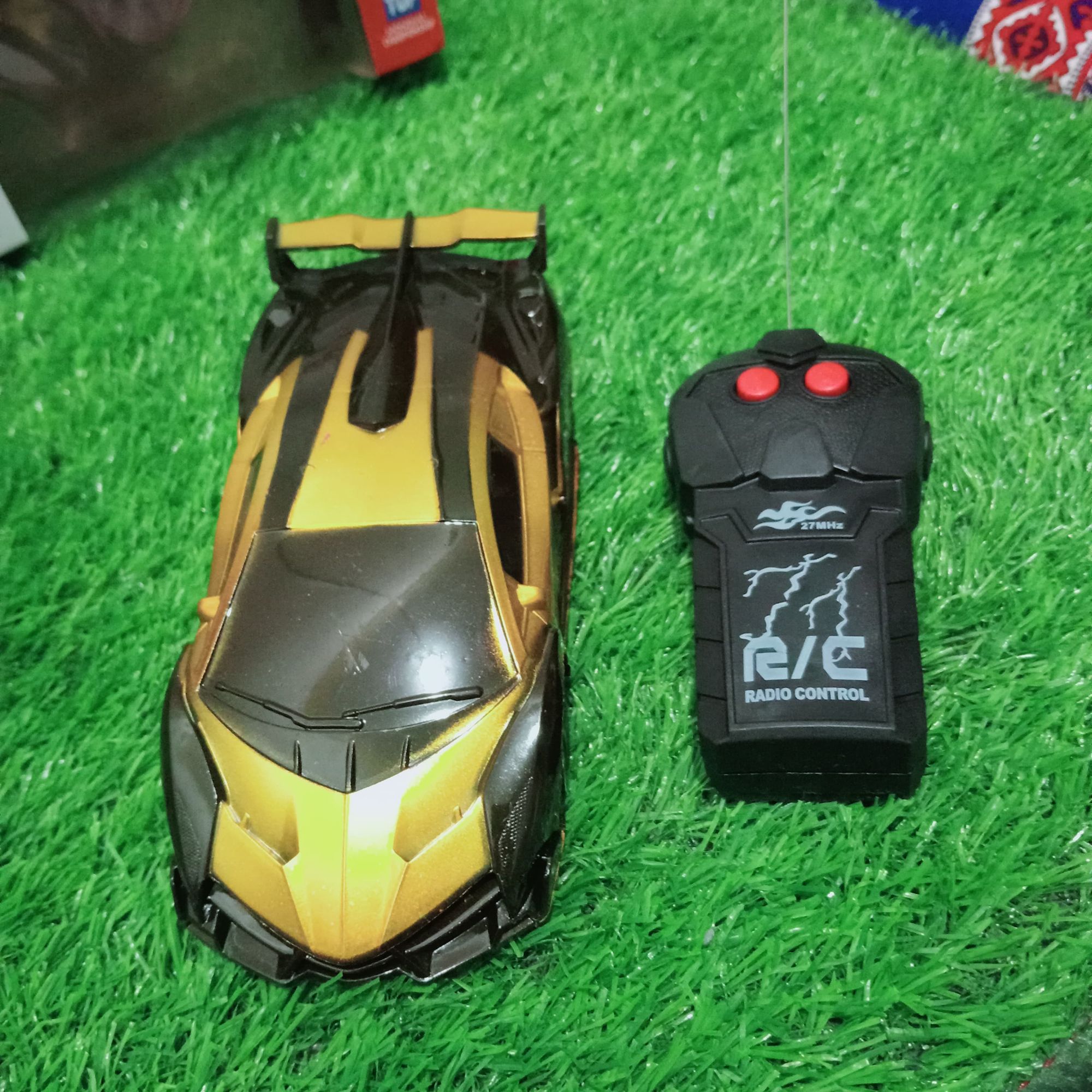 Bugatti Style RC Car 27MHz Radio Control Toy | High Speed Remote Control Racing Car for Kids | Blue