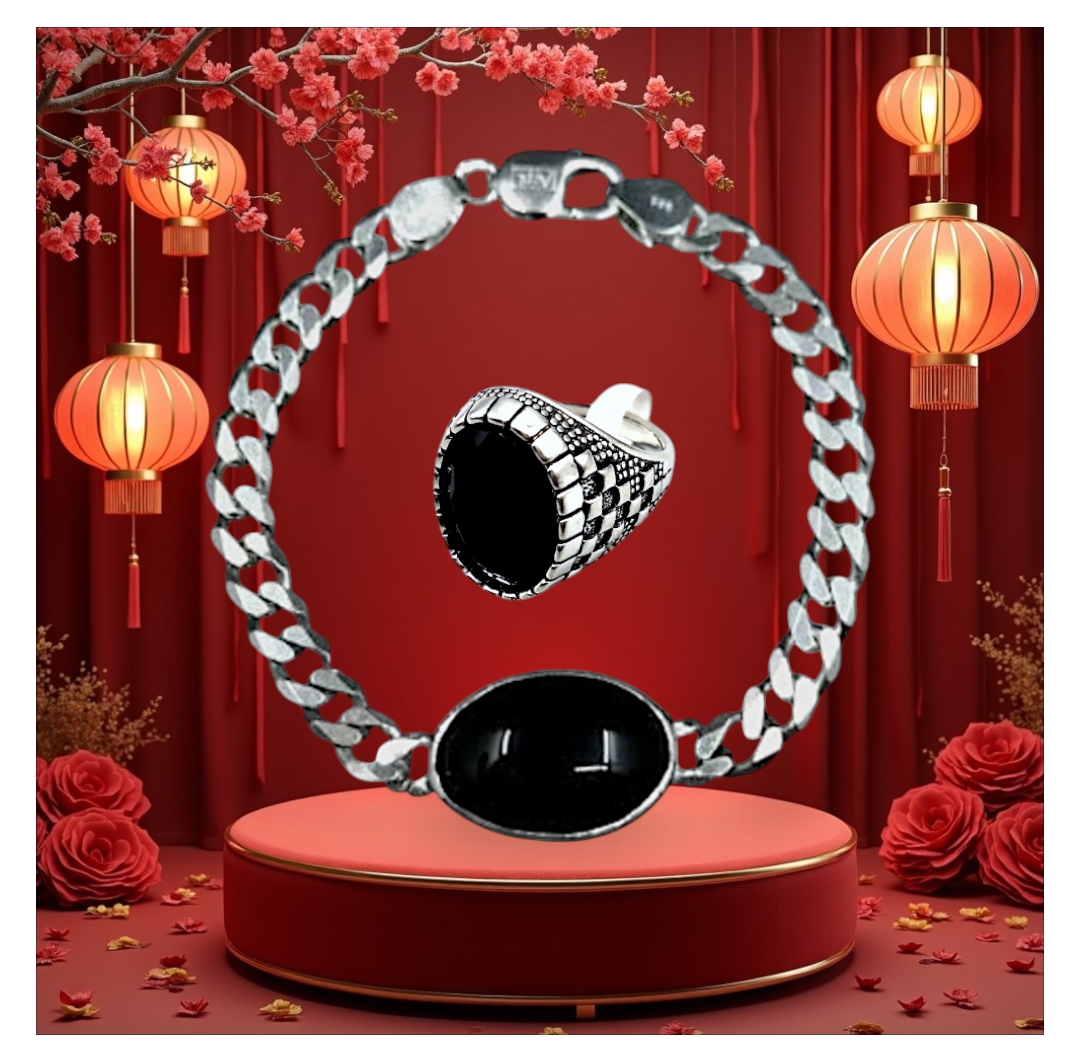 Hot selling  Stainless steel Suleman Khan Braclet +Turkish Stone  Ring-Top Fashion High Quality Turkish Stone Stainless steel Braclet+Turkish Red Stone Ring For Men/Boys -Wedding Mens jewelry Deal -New Designer Stone Braclet +Ring  For Men