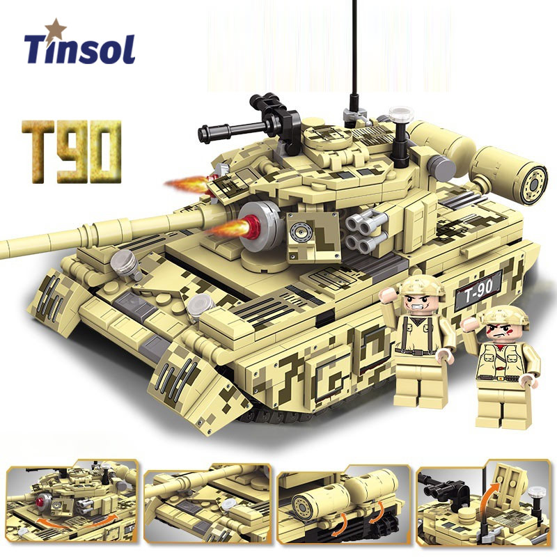 TINSOL New 648PCS Building Block Tank Model Educational Puzzle Toy for Children Building Block  Set Building Block Toy Model