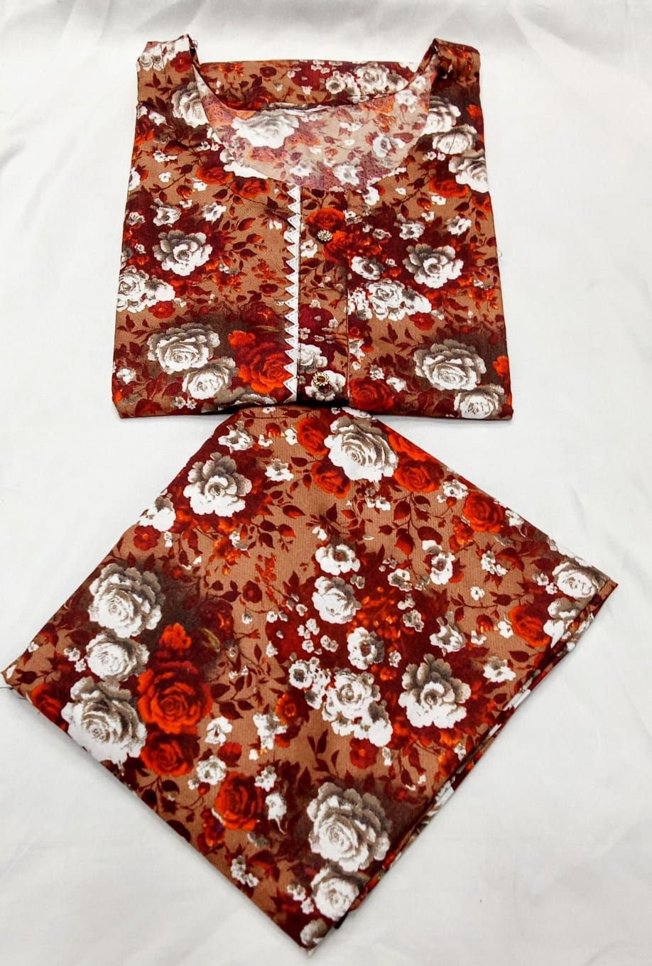 Cotton 2 piece suit new latest design fabric soft Lawn cotton random colour