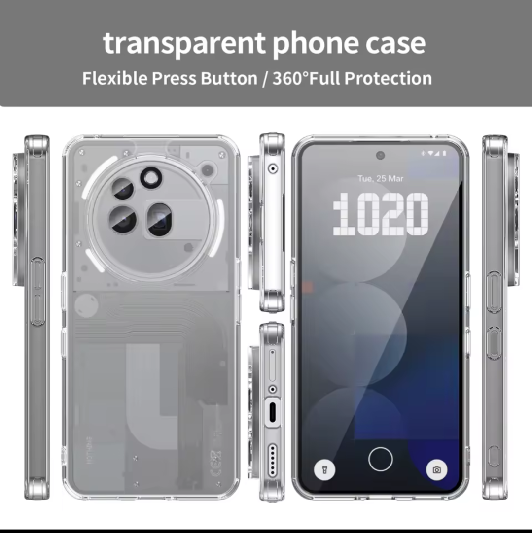 Nothing Phone 3A Pro Cover New Ultra Thin Soft Tpu Silicon Dust Proof Transparent Back Cover