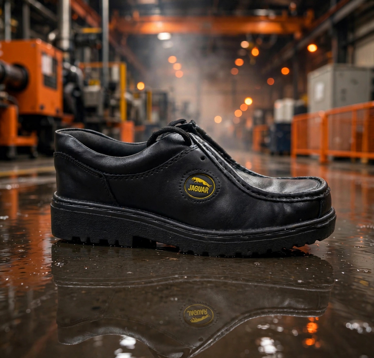 JAGUAR SAFETY SHOES WITH STEEL TOE AND STEEL PLATED SOLE SLIP RESISTANCE