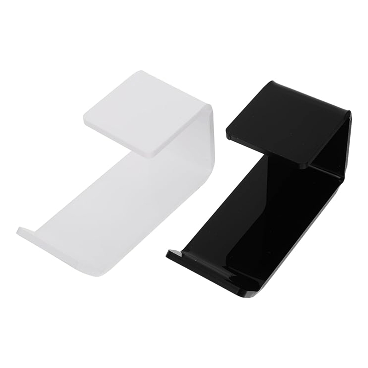 Acrylic Headphone Hanger Wall or Desk Mount Headphone Holder Organizer Transparent Black White