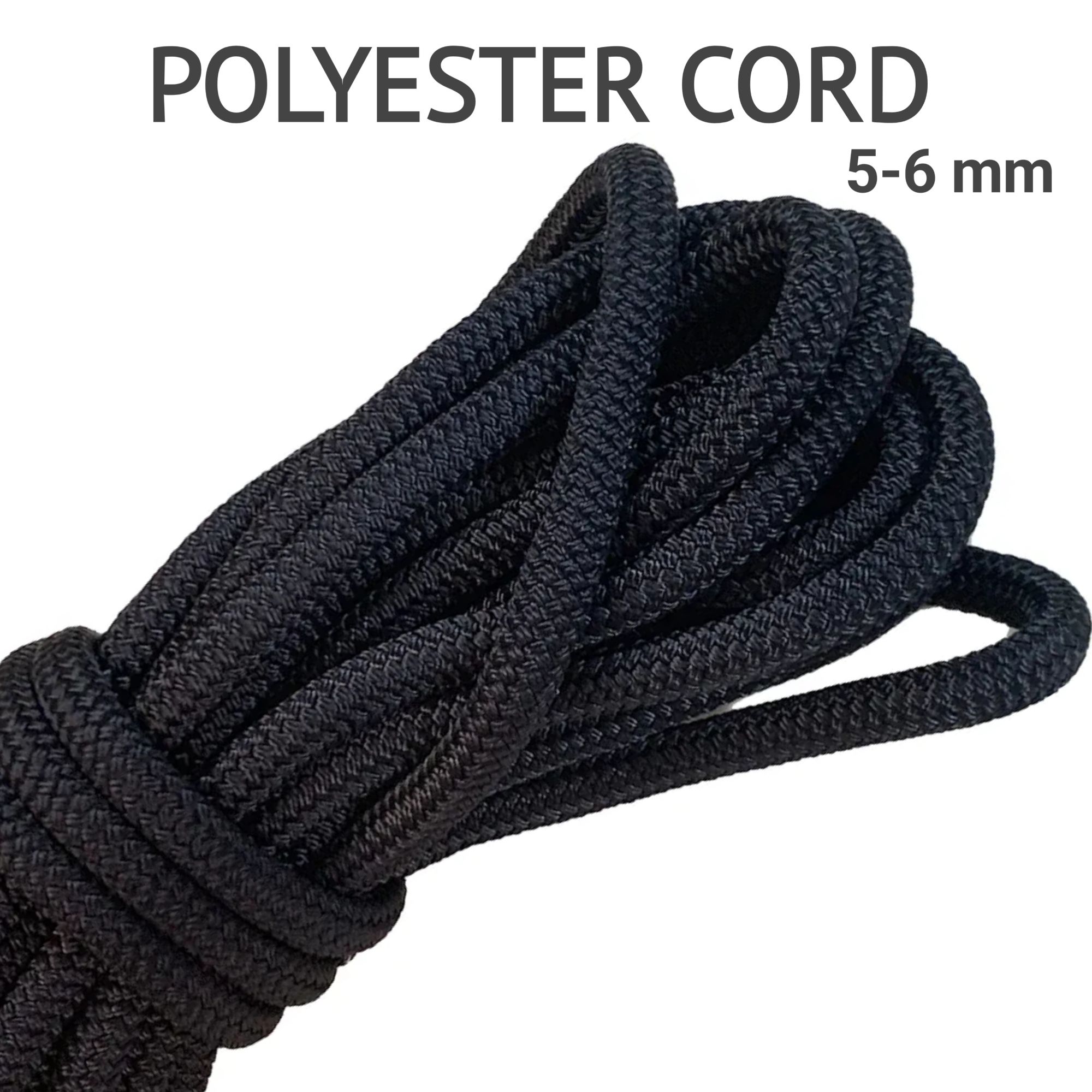 Polyester Cord, Rope polyester 5mm-6mm braided Rope 3 Colors Available For different purposes used