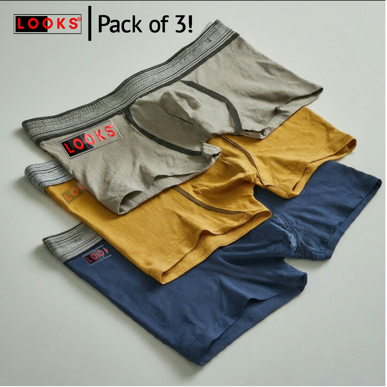 Boxer For Men Pack Of 3 - Random Colors , Looks pack of 3 boxers for men, Underwear for men Pack of 3, Men's underwear high quality