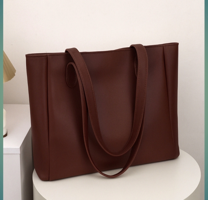 Women Stylish Large Capacity Shoulder Tote Bag – Grey Handbag for Daily Use