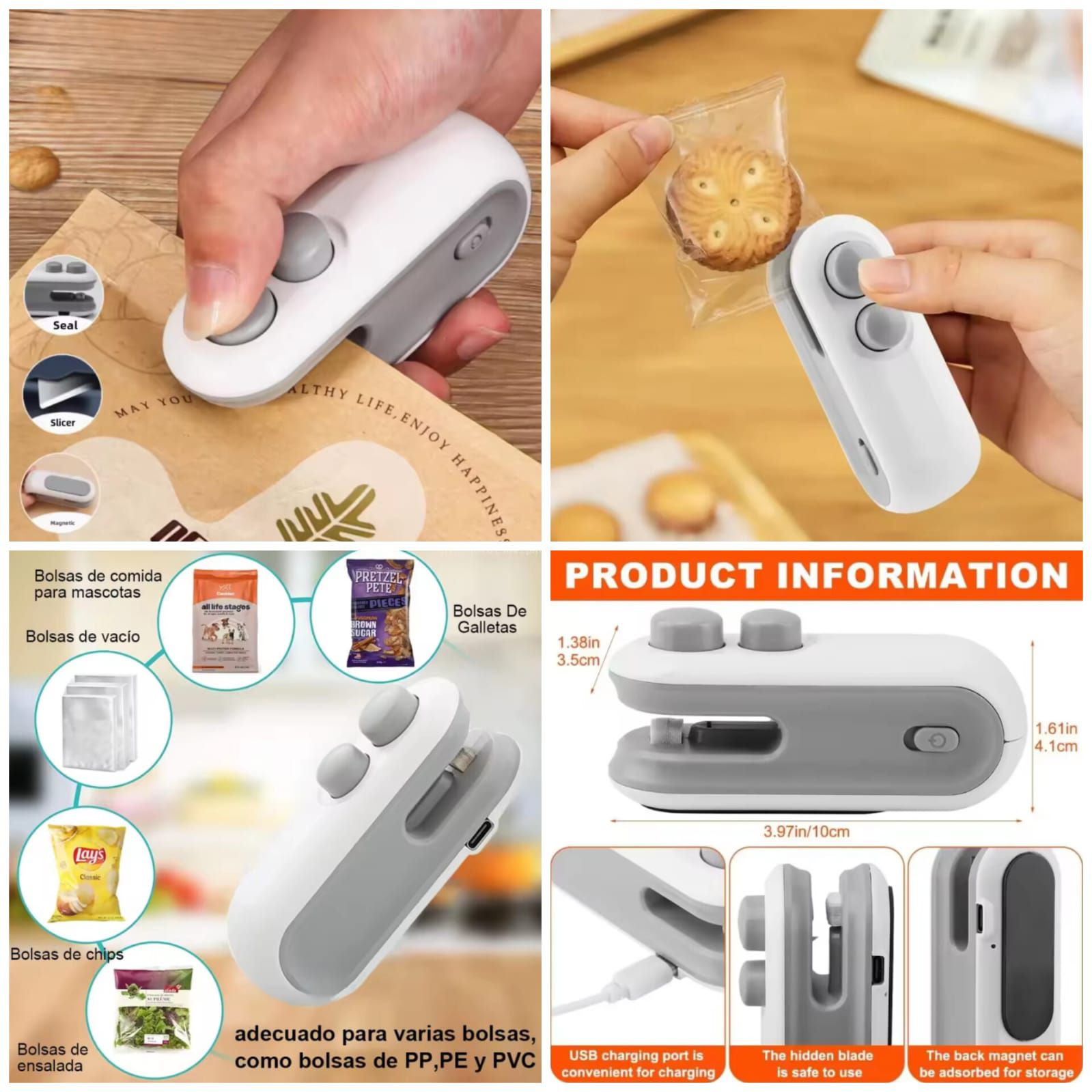 Mini Portable Heat Sealer Machine | USB Rechargeable & Handheld Plastic Bag Sealing Tool for Chips, Snacks, Food Storage & Packaging Multicolor