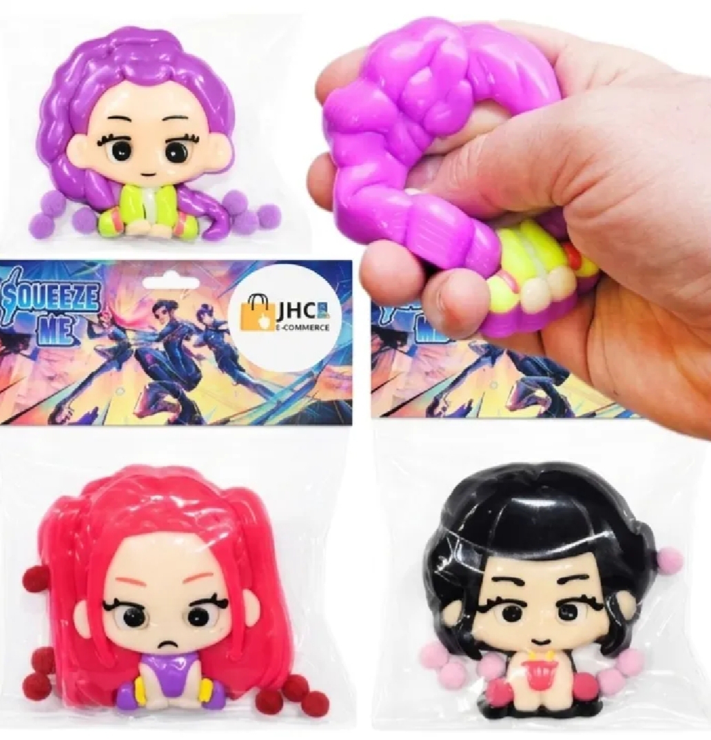 Kpop Theme Squishy Toy - Soft Slow Rising Squeeze Toy for Kids & Adults - Anti-Stress Relief Fidget Toy - Random Character Doll