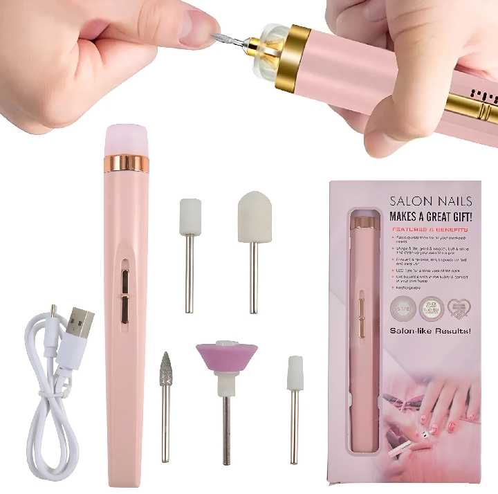 JMW Premium Rechargeable Professional Manicure Nail Machine Set Pedicure Drill Set Ceramic Nail File Mini Electric Nail Polishing Machine