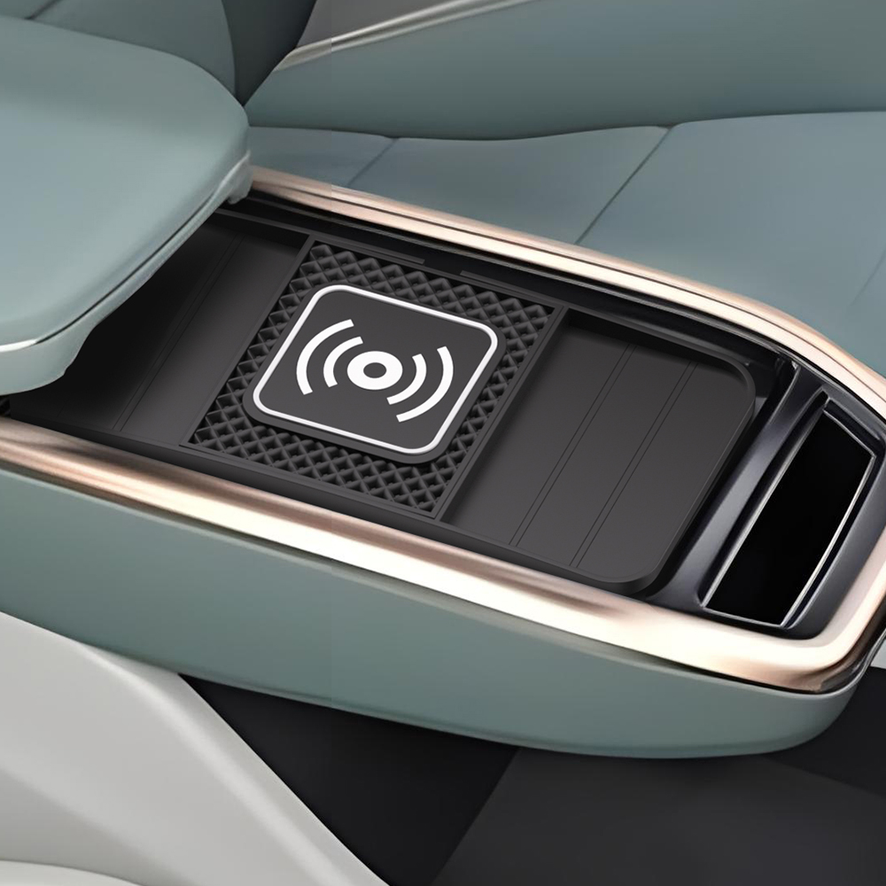 15W Fast Wireless Charging Pad , Non-Slip  Mat for Car Storage, Lightweight USB-Powered Charger Compatible with Phone