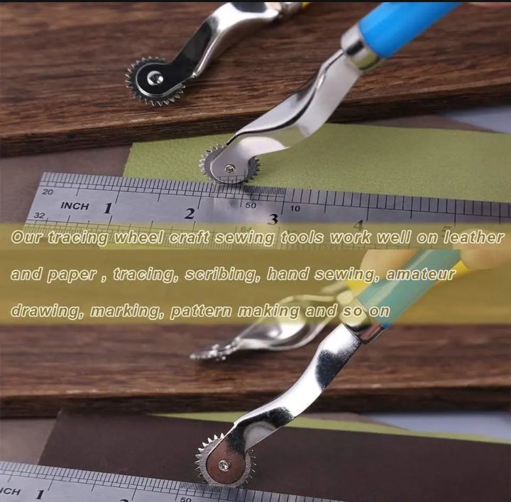 Pattern Tracer Rods Sewing Tool Kit accessories Handle Practical Serrate Edge Pattern ...