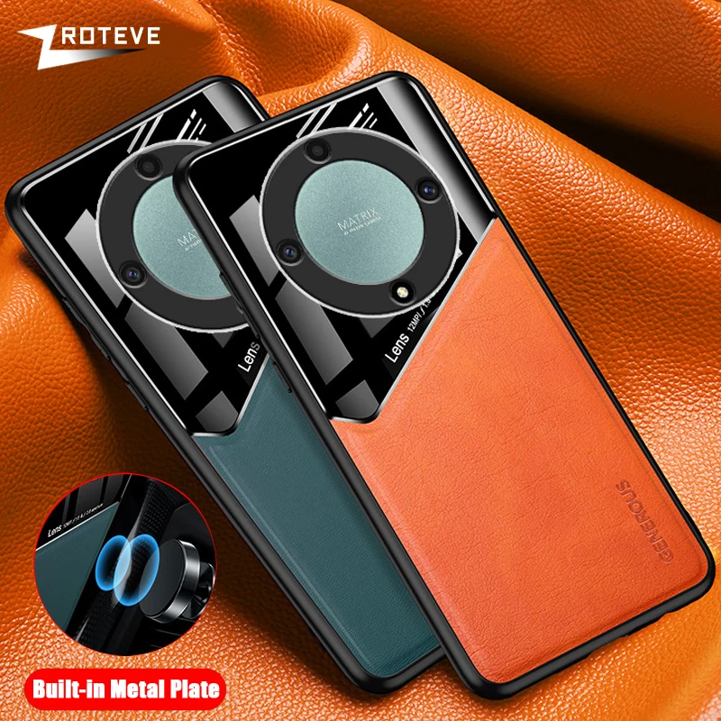 For HonorX9a Case Zroteve PU Leather Soft Frame Hard PC Cover For  Honor X9a X9b X9c X9d HonorX9d HonorX9c 5G Phone Cases