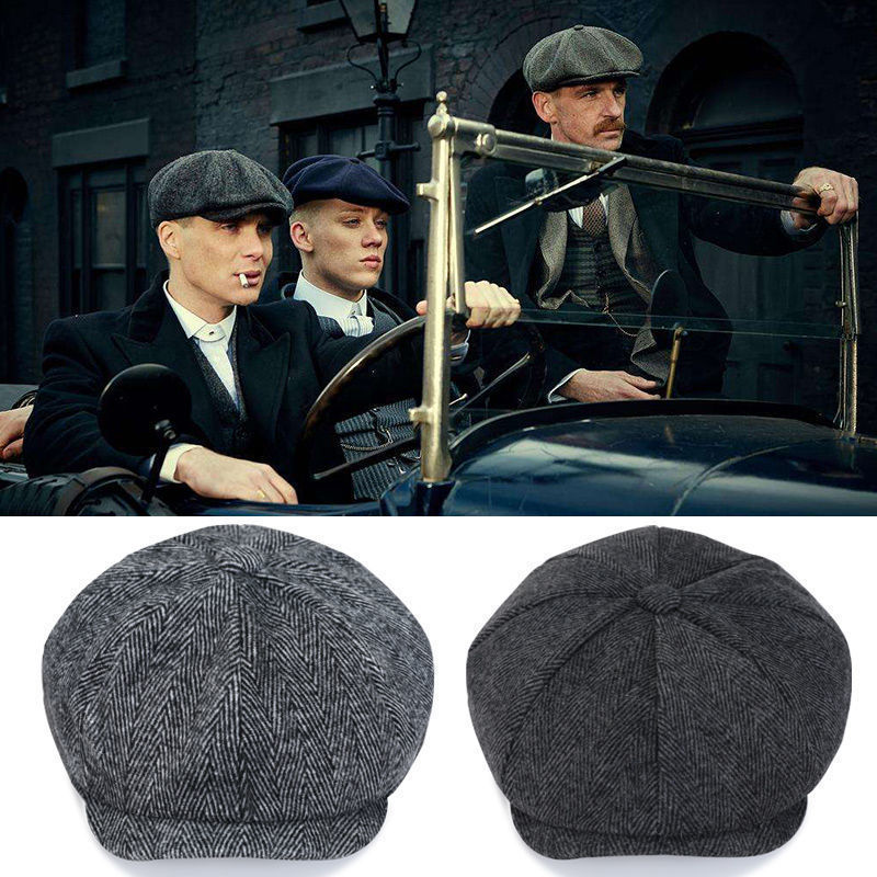 Classic Blinders Caps for Men Peaky Hat Newspaper Hat Shelby Same Style Beret Men's Sunshade Hat Suit Accessories Men's 