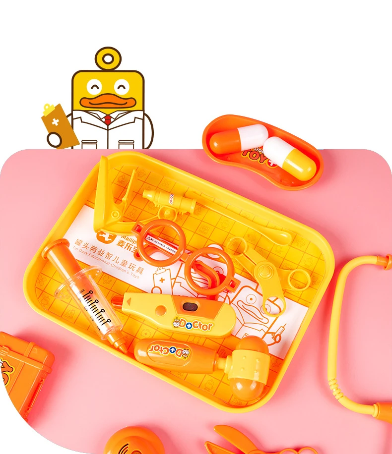 Doctor Pretend Play Set – Medical Kit Toy with Stethoscope,, Medicine Tray, Toy Syringe, Doctor Tools , Educational Role Play Toy for Boys & Girls Ages 3+ image 3